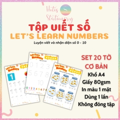 [HOTIS] Tô nét đứt, luyện nét cơ bản, tô màu cho bé 3-6 tuổi, rèn luyện tư duy, học liệu Montessori