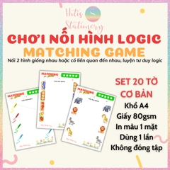 [HOTIS] Tô nét đứt, luyện nét cơ bản, tô màu cho bé 3-6 tuổi, rèn luyện tư duy, học liệu Montessori