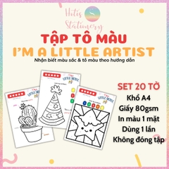 [HOTIS] Tô nét đứt, luyện nét cơ bản, tô màu cho bé 3-6 tuổi, rèn luyện tư duy, học liệu Montessori