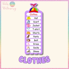 [HOTIS] Thẻ từ vựng Tiếng Anh cho bé từ 4-10 tuổi, ép nhựa, giáo cụ dạy học - Kèm file nghe