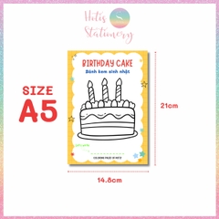 [HOTIS] Bộ 20 thẻ A5 học từ vựng Tiếng Anh kèm tranh tô màu cho bé từ 3 -  6 tuổi giúp ghi nhớ từ qua hình ảnh