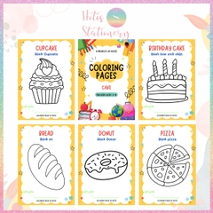 [HOTIS] Bộ 20 thẻ A5 học từ vựng Tiếng Anh kèm tranh tô màu cho bé từ 3 -  6 tuổi giúp ghi nhớ từ qua hình ảnh