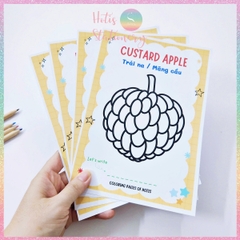 [HOTIS] Bộ 20 thẻ A5 học từ vựng Tiếng Anh kèm tranh tô màu cho bé từ 3 -  6 tuổi giúp ghi nhớ từ qua hình ảnh