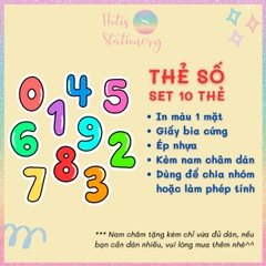 [HOTIS] Bộ 10 thẻ số chia nhóm học tập, làm phép tính, chơi minigame, giáo cụ dạy học