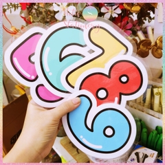 [HOTIS] Bộ 10 thẻ số chia nhóm học tập, làm phép tính, chơi minigame, giáo cụ dạy học