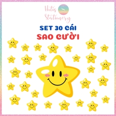 [HOTIS] Set 30 thẻ cảm xúc, thẻ sao vàng hoạt động lớp, chơi minigame, ép nhựa, giáo cụ dạy học