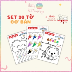 [HOTIS] Bé nhận biết màu sắc tập tô màu, bộ học liệu Montessori Tiếng Anh 20 tờ, giấy A4 in màu