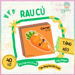 [HOTIS] Set 40 tờ bé làm quen cách cầm kéo tập cắt giấy và học từ vựng Tiếng Anh, đồ chơi phát triển kỹ năng