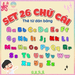 [HOTIS] Thẻ chữ cái Anh Việt dạy bé nhận biết chữ, trang trí lớp học, giáo cụ dạy học