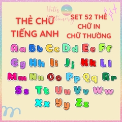 [HOTIS] Thẻ chữ cái Anh Việt dạy bé nhận biết chữ, trang trí lớp học, giáo cụ dạy học