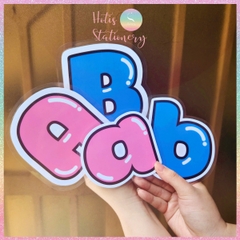 [HOTIS] Thẻ chữ cái Anh Việt dạy bé nhận biết chữ, trang trí lớp học, giáo cụ dạy học