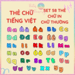 [HOTIS] Thẻ chữ cái Anh Việt dạy bé nhận biết chữ, trang trí lớp học, giáo cụ dạy học