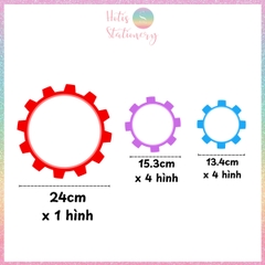 [HOTIS] Bộ 9 Hình Bánh Răng Sắc Màu Creative Gears Dán Bảng Từ - Hỗ Trợ Học Từ Vựng, Toán Học, Sơ Đồ Tư Duy Cho Bé