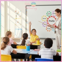 [HOTIS] Bộ 9 Hình Bánh Răng Sắc Màu Creative Gears Dán Bảng Từ - Hỗ Trợ Học Từ Vựng, Toán Học, Sơ Đồ Tư Duy Cho Bé