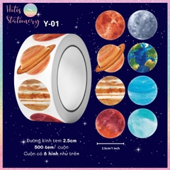 [HOTIS] Cuộn 500 tem sticker hoạt hình cute, tem dán trang trí, nhãn dán khen thưởng học sinh tạo động lực