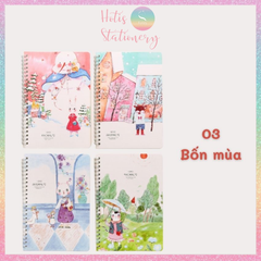 Sổ lò xo A5 kẻ ngang DUMEI sổ tay dễ thương 60 tờ/ 120 trang