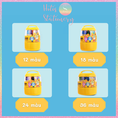 [HOTIS] Bút sáp dầu Deli cho học sinh - Hộp 12/ 18/ 24/ 36 màu