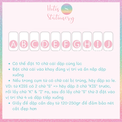 [HOTIS] Dụng cụ dập chữ rỗng KW-triO Word Punch - Gồm 1 máy dập & 26 chữ cái in hoa - dập chữ thủ công DIY làm thiệp, trang trí hộp quà