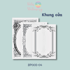 [MIX MẪU] Giấy nền vintage họa tiết khung hoa văn retro - 45 tờ