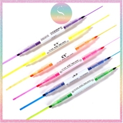 [HOTIS] Bút highlight dạ quang 2 đầu - Set 3/5/6