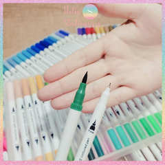 [HOTIS] Bút lông hai đầu tô màu vẽ tranh gốc nước viết calligraphy Double Head- Bộ 60/80/100/120 màu