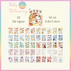 [HOTIS] 50 MẪU - Sticker dán sổ hoạt hình Colorful Dream - 50 tờ/ hộp