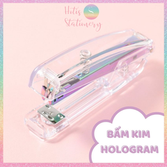 [HOTIS] Bấm kim trong suốt 4 màu hottrend sang trọng dùng decor bàn học, bàn làm việc