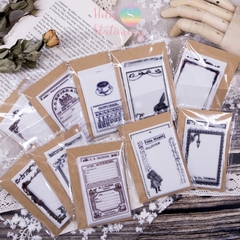 [MIX MẪU] Giấy nền vintage họa tiết khung hoa văn retro - 45 tờ
