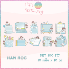 [HOTIS] Set 100 tờ giấy ghi chú MUYU hoạt hình dễ thương, không keo dính