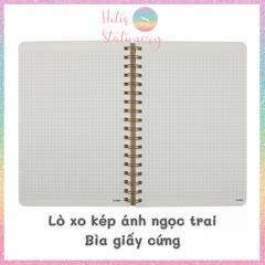 HOTIS Sổ lò xo kép Klong caro B5 200 trang, bìa cứng