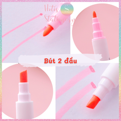 [HOTIS] Bộ 6 bút highlight 2 đầu Light Color 6 màu siêu cưng
