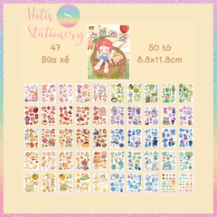 [HOTIS] 50 MẪU - Sticker dán sổ hoạt hình Colorful Dream - 50 tờ/ hộp