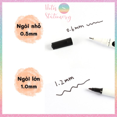 [HOTIS] Bút lông dầu 2 đầu HAOCAI Art Outliners không lem, chống nước