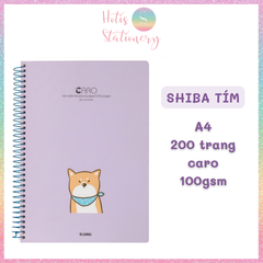 [HOTIS] Sổ lò xo đơn Caro A4 KLong 100gsm - 200/ 300 trang - MS590 & MS591