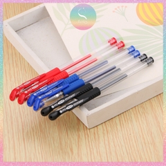 [HOTIS] Bút gel basic đầu bi 0.5mm/ 0.38mm - Xanh/ Đỏ/ Đen
