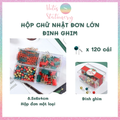 [HOTIS] Bộ Quà tặng VPP Giáng Sinh - Combo kẹp giấy, kẹp bướm, đinh ghim, nam châm, đồ bấm kim và kim bấm