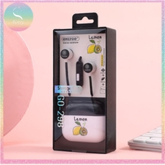 [HOTIS] Tai nghe có mic kèm hộp đựng họa tiết trái cây có 4 màu