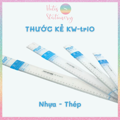 [HOTIS] Thước kẻ KW-triO bằng Nhựa/ Thép không gỉ thiết kế đơn giản, chất lượng cao, tiện dụng - Dài 15/20/30/40/50cm