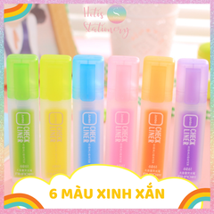 [HOTIS] Bút highlight bút dạ quang bút nhớ ghi chú Check Liner - 6 màu