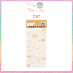 [HOTIS] Twinkle sticker vintage, nhãn dán ánh vàng lấp lánh, phong cách cổ điển