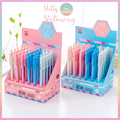 [HOTIS] Bút chì bấm kim ngòi 0.5/ 0.7mm, thân bút bằng nhựa trong suốt phối màu pastel