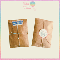 [HOTIS] Phong bì, bìa thư giấy kraft cổ điển vintage 16x11cm EN001