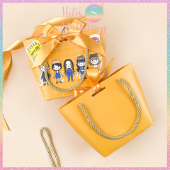 [HOTIS] Túi giấy đựng quà tặng nhiều hình xinh xắn có quai xách và tặng kèm ruy băng thắc nơ