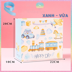 [HOTIS] Túi quà tặng Happy Day hoạt hình cute - Tặng kèm ruy băng thắc nơ
