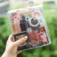 Túi đựng bút, dụng cụ học tập, mỹ phẩm PVC trong suốt siêu cute hotis-stationery