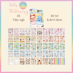 [HOTIS] 50 MẪU - Sticker dán sổ hoạt hình Colorful Dream - 50 tờ/ hộp