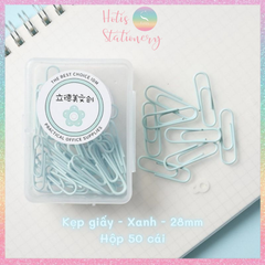 [HOTIS] Kẹp giấy kim loại màu Macaron Paper Clip kẹp bướm giữ tài liệu