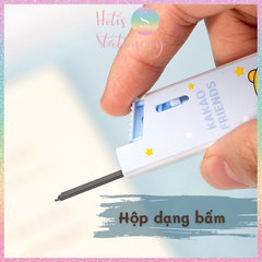 [HOTIS] Ruột bút chì bấm kim Deli ngòi 0.5/ 0.7mm HB dạng hộp bấm Kakao Friends