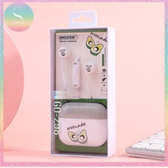 [HOTIS] Tai nghe có mic kèm hộp đựng họa tiết trái cây có 4 màu