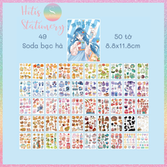 [HOTIS] 50 MẪU - Sticker dán sổ hoạt hình Colorful Dream - 50 tờ/ hộp
